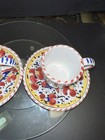 Fima Deruta Italian Pottery Rooster Demitasse/Espresso Cup & Saucer 4pc Set — photo 9