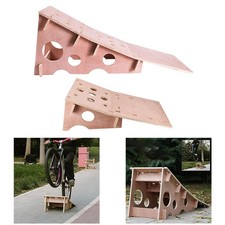 Stable Mountain Bike Jump Ramp Lightweight Detachable Wood Ramp Stunt Surface