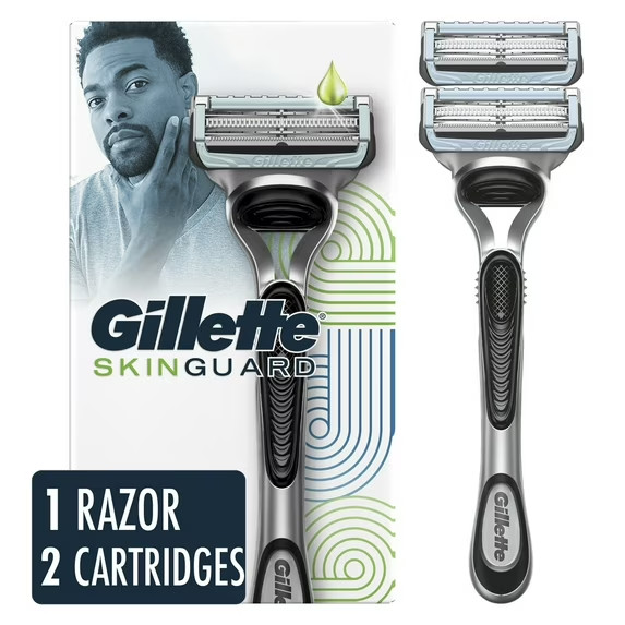 Gillette SkinGuard Men's Razor Handle and 2 Blade Refills
