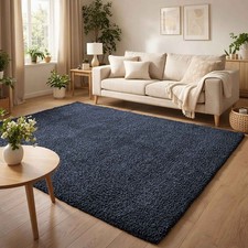 Ainsley Plain Living Room Shaggy Area Rug Polyester Rug
