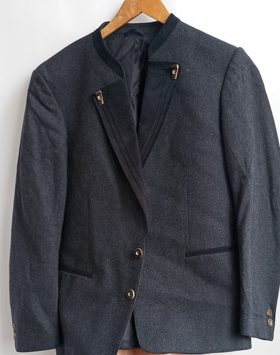 Steinadler Ein Begriff for Trachtenmode Austrian men's blue grey blazer