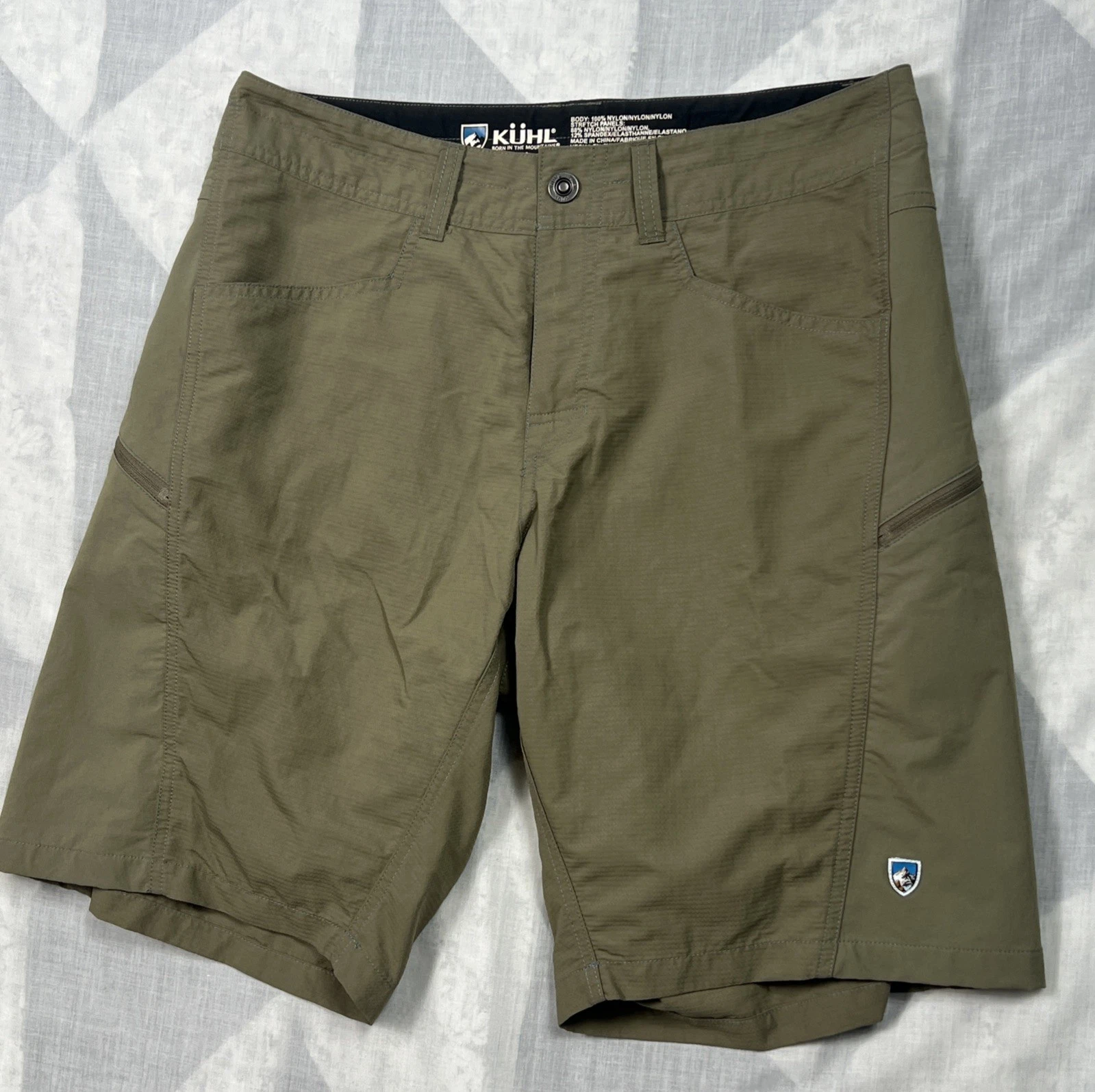 Kuhl Mutiny River Shorts Mens 32 Green Outdoors Swimming Gorpcore Fishing Casual