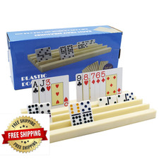 Yuanhe Plastic Domino Card Holders Racks Game Set - Organize Tiles  Playing Car