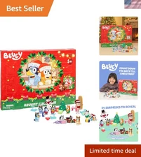 Mini Figures Holiday Countdown Calendar for Kids - 4 Figures & 12 Accessories