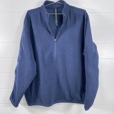 Lululemon Sweater Mens XL Blue Fleece Quarter Zip Pullover Recycled Polyester