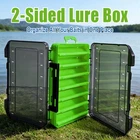 2 sided fishing lure/spinner box - Green - Lovely quality - 20cm x 13.5cm x 4cm