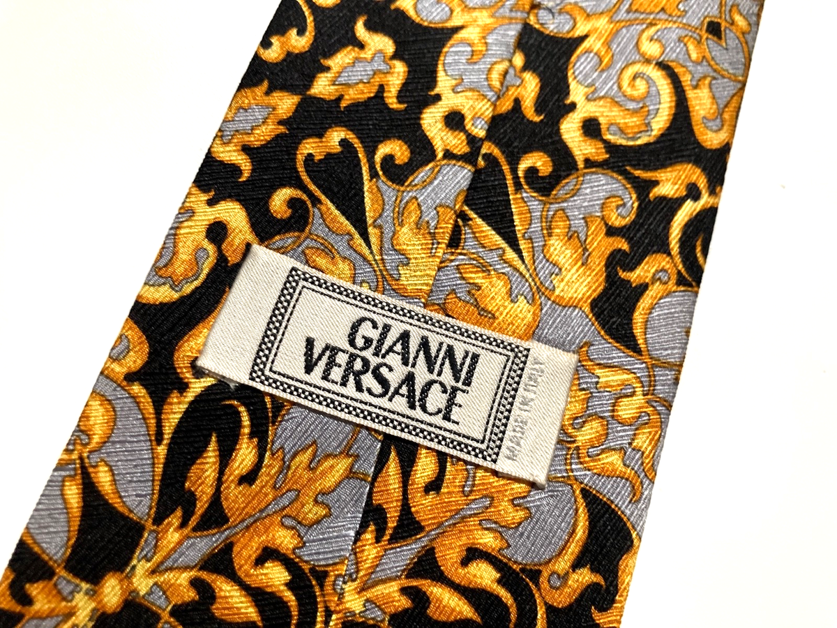 GIANNI VERSACE VINTAGE '90s ICONIC BAROQUE TIE ART NOUVEAU ITALY