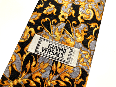 GIANNI VERSACE VINTAGE '90s ICONIC BAROQUE TIE ART NOUVEAU ITALY