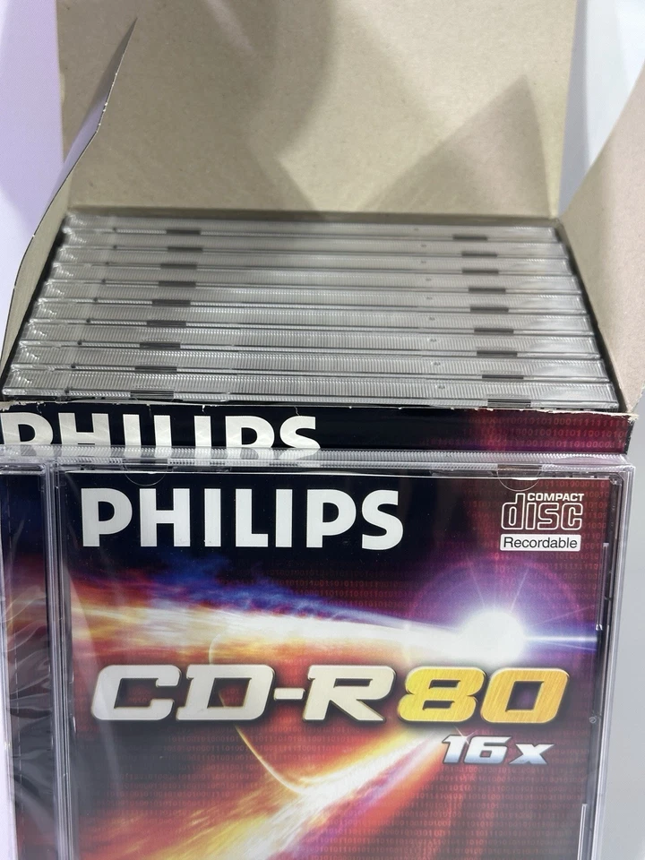 10x Philips CD-R80 16x Multispeed 80min / 700MB Leermedium 10er Pack - Bild 3 von 4