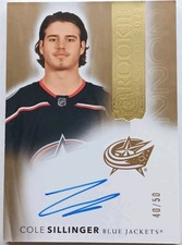 2021-22 UD The Cup Rookie Class of 2022 Gold Auto Cole Sillinger /50 Jackets 