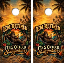 It's 5 O'Clock Everywhere Cornhole Board Wraps FREE LAMINATION 5044