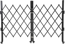 Lockable Heavy-Duty Double Expandable Security Gate, 52"H x 75"W, Retractable
