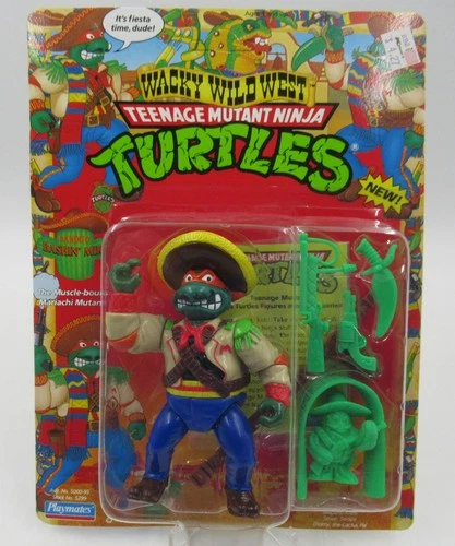 TMNT Bandito Bashin’ Mike Playmates Unpunched MOC Sealed Vintage Action Figure