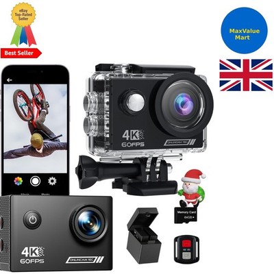 HD 48MP 4K Action Kamera mit 64GB SD-Karte: Wasserdicht & Verwacklungsschutz