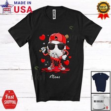 Custom Name Baseball Valentine Dripped; Humorous Sport Team Player T-Shirt