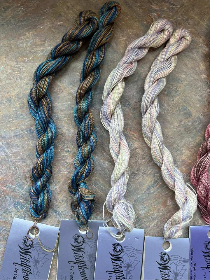 Lot of 10 - Wildflowers by Caron Cotton Thread Needlepoint Cross Stitch + BONUS - Image 2 of 4