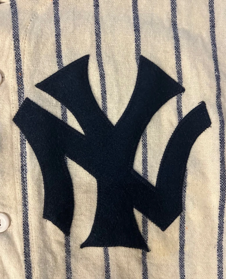 Camiseta de béisbol de franela de lana de los Yankees de Nueva York de 1930, Babe Ruth Foto 3 de 4
