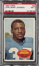1960 TOPPS #94 JOHN HENRY JOHNSON PSA 7