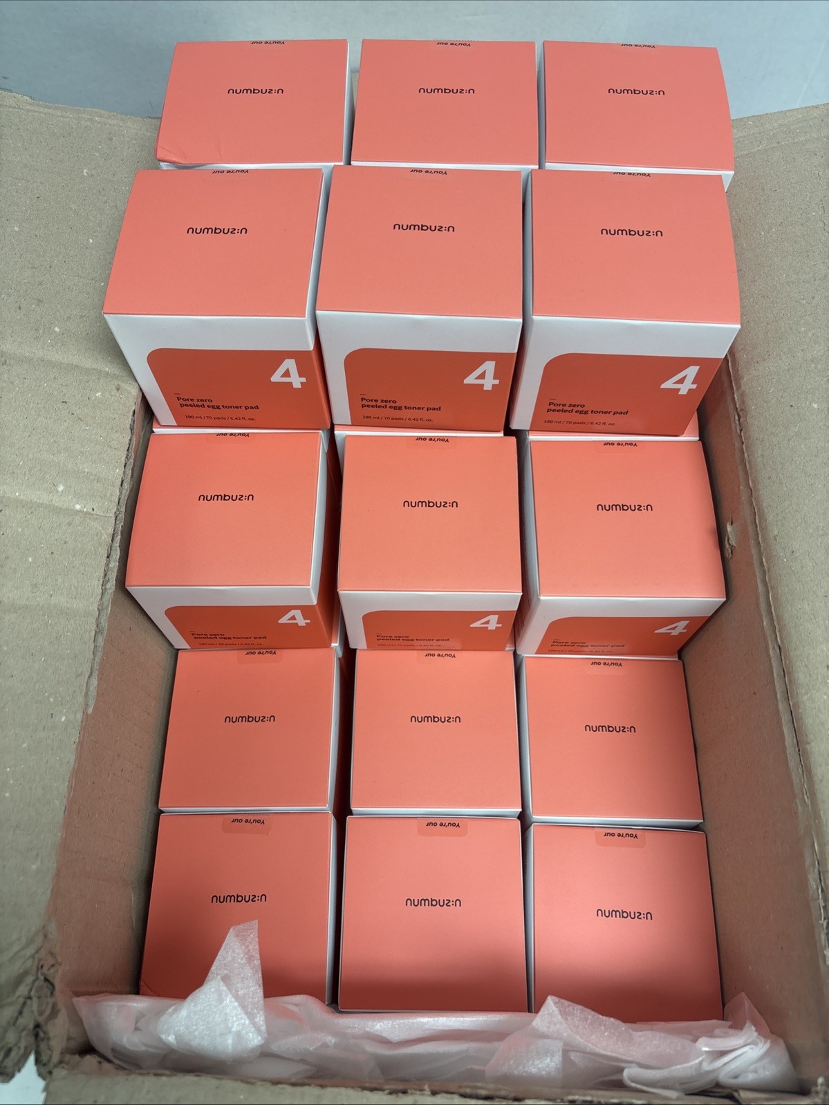 30 QTY NUMBUZIN No. 4 Pore Zero Peeled Egg Toner Pads -70 pads / 6.42 oz