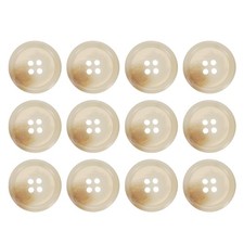 HARFINGTON 12pcs Resin Sewing Button, 25mm 1-Inch 4 Holes Round 25mm, Khaki 