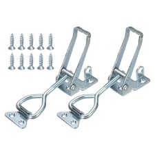 2Pack 4003 Carbon Steel Adjustable Toggle Latch W Hole, Silver