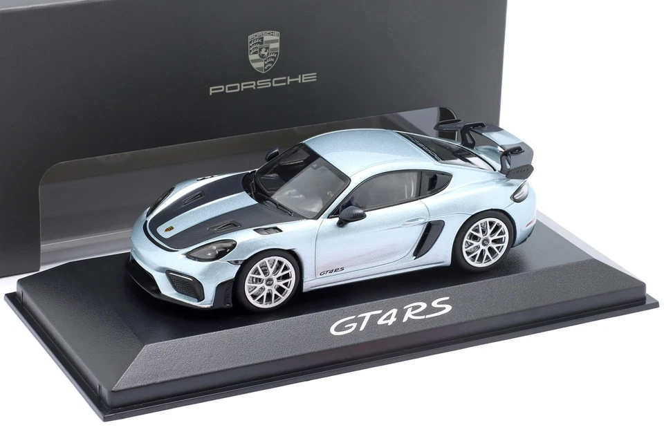 Porsche 718 Cayman GT4 RS 2022 azzuro thetys metallic 1:43 Minichamps