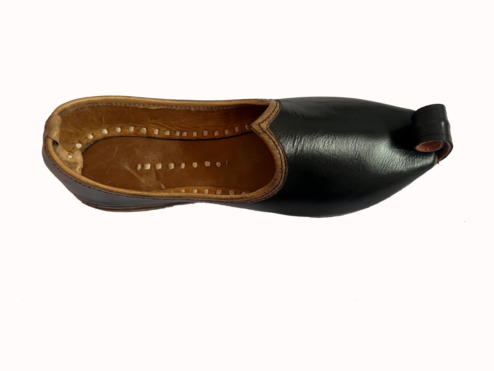 Black leather shoes dress formal Wedding shoes Indian style jutti