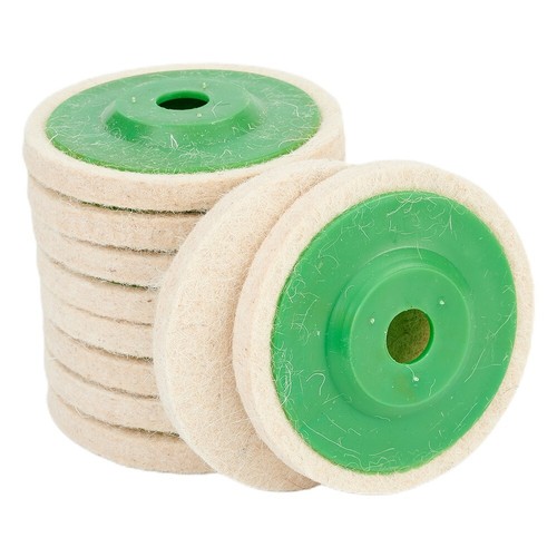 20pcs Set of Green Wool Polishing Wheels for Glass and Ceramics