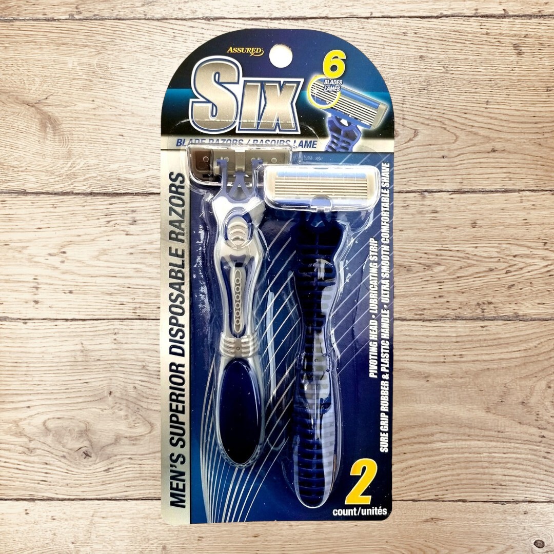 Assured Six Blade Superior Mens Disposable Razors Razor