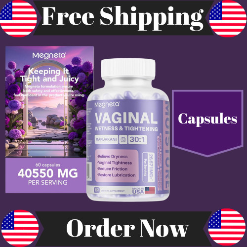 MEGNETA Vaginal Moisturizer Capsules, Kacip Fatimah 30,000mg & Manjakni 6,000mg