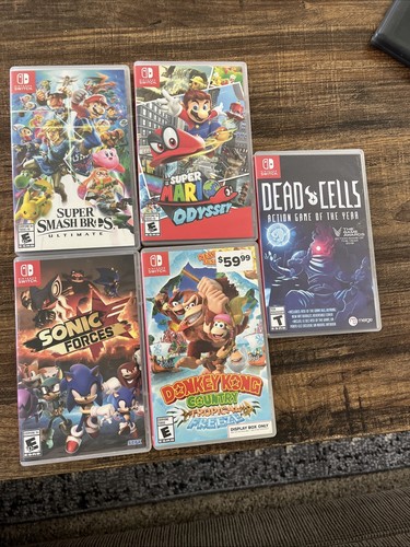 Lot Of 5 Nintendo Switch Game Cases Only **NO GAMES** Smash Bros ...