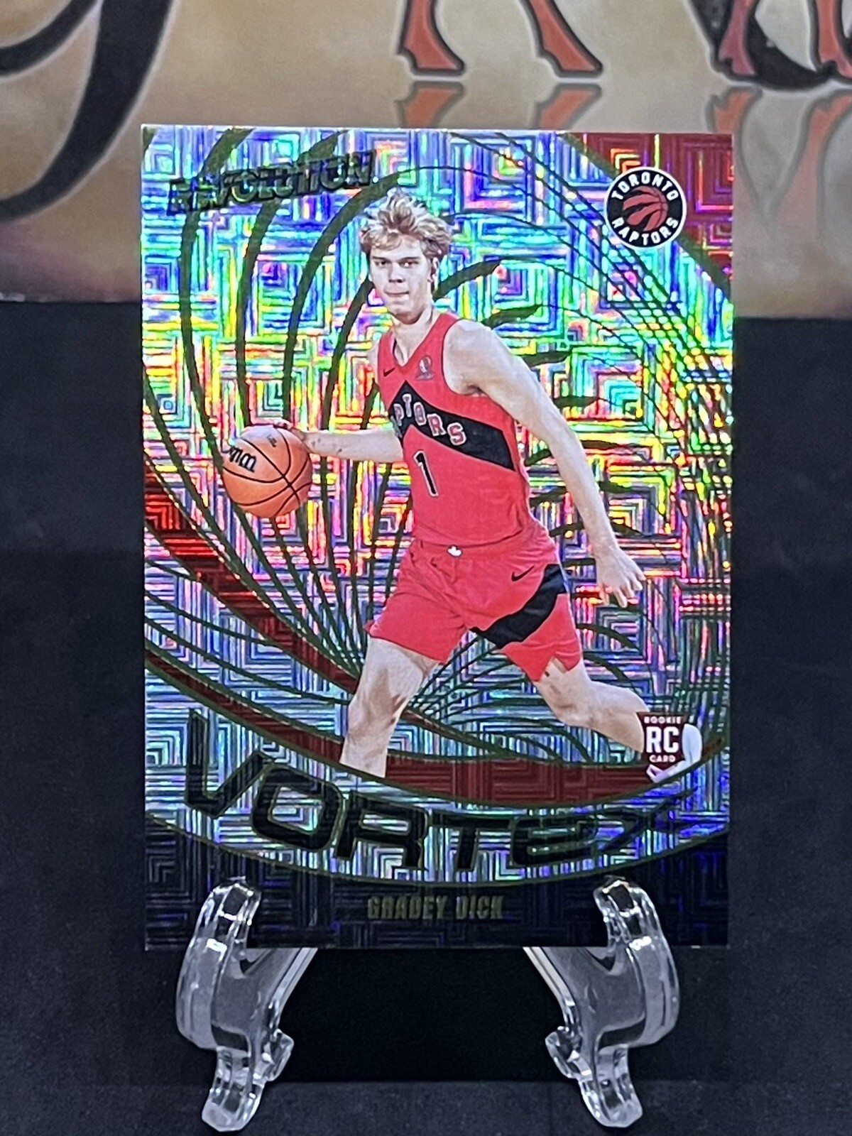 2023-24 Panini Revolution Gradey Dick RC #5 Levels Vortex Toronto Raptors