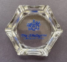 Vintage Ashtray The Shelburne Atlantic City New Jersey Hexagonal Glass