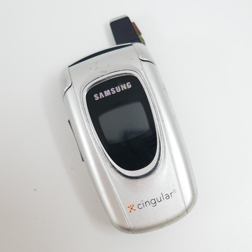 Samsung SGHX497 Cingular Silver/Black Flip Phone eBay