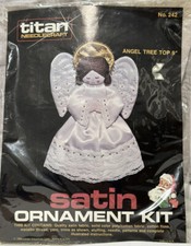 NEW Titan Needlecraft Satin 9" "Angel Tree Top" Topper #242 1983 Made in USA CA