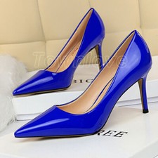 Women's Patent Leather Pointed Toe Stilettos High Heeled Dress Party Pumps Shoes