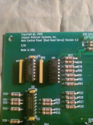 Calypso WaterJet Systems Inc. Main Control Panel Circuit Board   Dual Head Servo