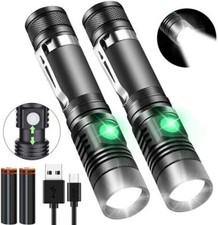 1/2X Super Helle LED Taschenlampe 80000LM Fackel USB Wiederaufladbare Akku IP65