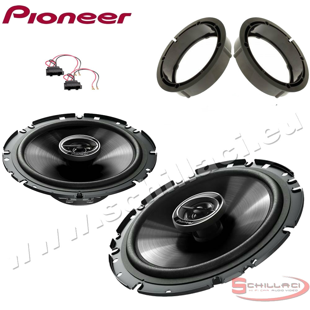 Altavoces traseros para PIONEER Volkswagen VW Touran 2003-2016 con adaptadores 