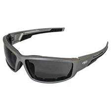 Global Vision Sly Gray Metallic Frame Motorcycle Sunglasses Smoke Lens