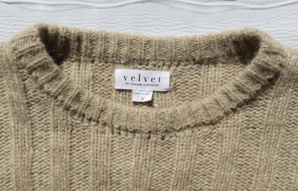 VELVET Graham & Spencer PERU US women’s S Alpaca Soft Cropped Pullover Sweater - Image 3 of 4