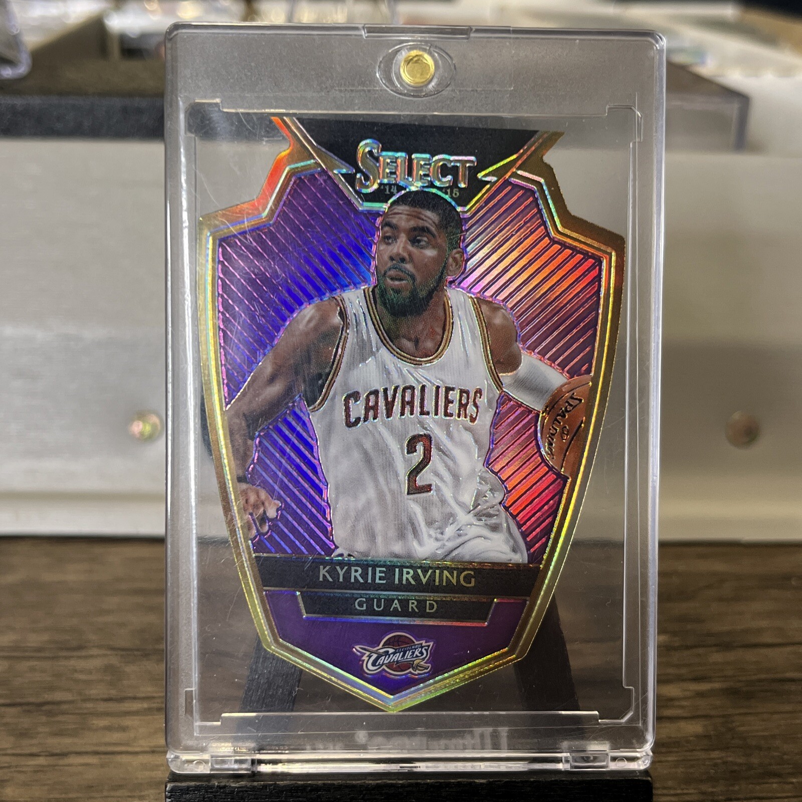 2014-15 Panini Select Premier Level Purple Die Cut Prizm 47/99 Kyrie Irving #125