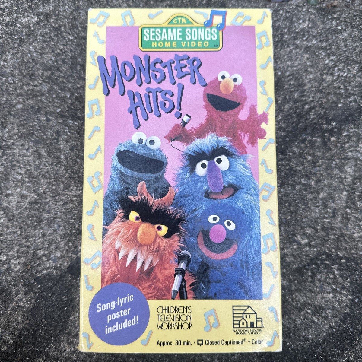 Monster Hits! Sesame Street VHS 1996 Sony Wonder TV Kids Music 30
