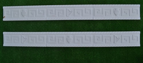 6 moldes borde placa griega antigua hormigón yeso pared decoración W10 - Imagen 7 de 7