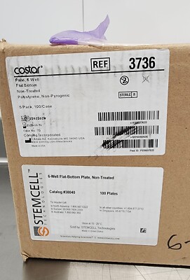 CORNING 3736  Clear 6-well Not Treated Multiple Well Plates, LIDS, Sterile  CASE