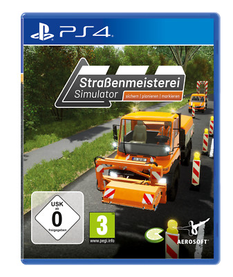 Straßenmeisterei Simulator PS4 PS5 Simulation Kombiwalze Teermaschine Aerosoft