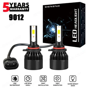 10000K 9012 HIR2 LED Ampoules de phare Kit High Low Beam Super Bright Combo White