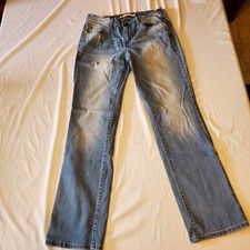 Levi's 505 Straight Leg Jeans Women's 8 M Blue Mid Rise Cotton Blend 30Wx30L