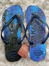 Mens Marvel Black Panther Havaianas Flip Flops UK 12 EUR 47 NEW