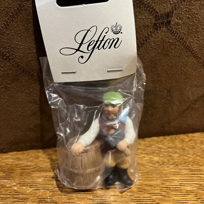 Lefton Colonial Village Cooper Figurine #11278 Jason Cook Barrel Maker 1997 New